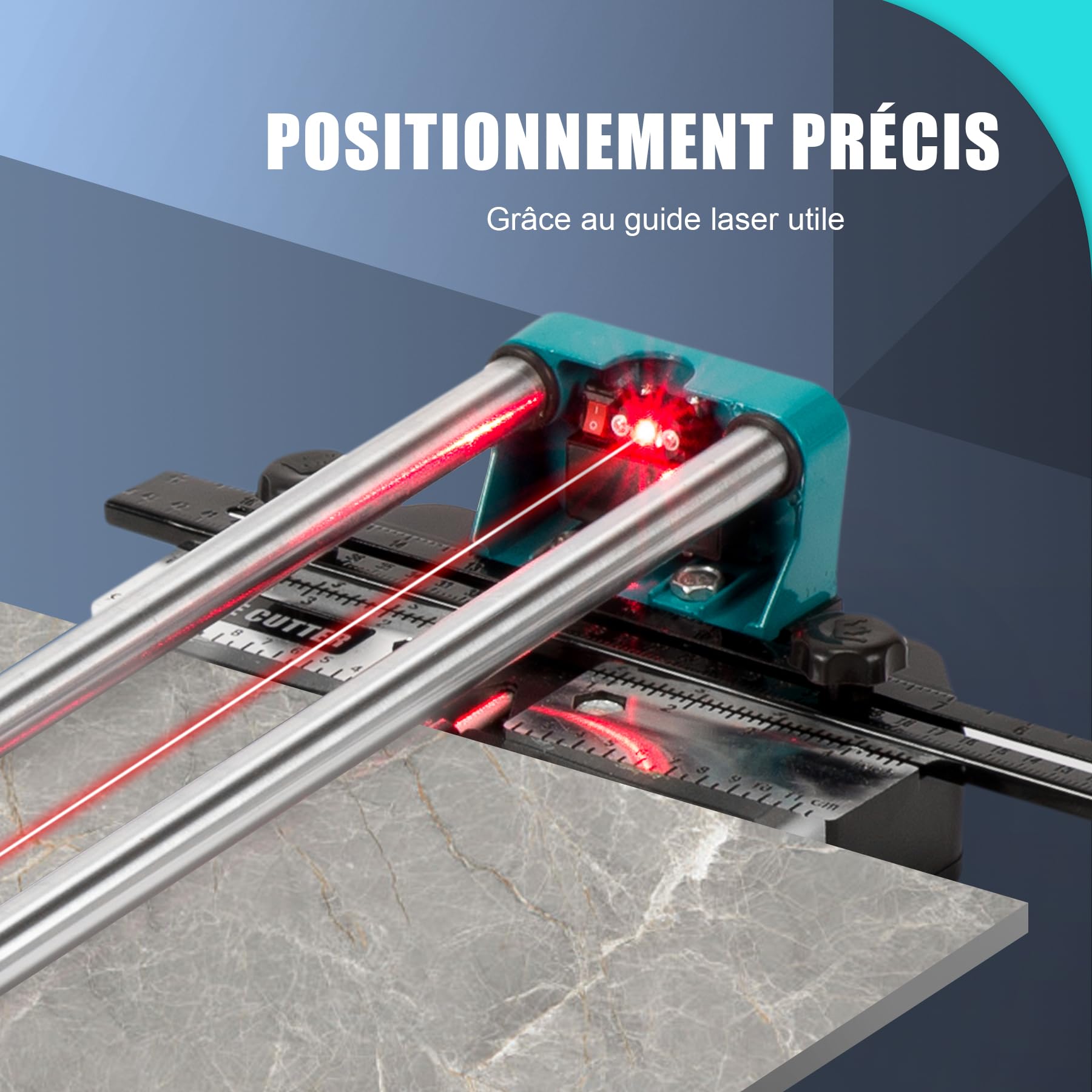 ZELCAN Tile Cutter coupe-carreaux manuel 120 cm avec guide laser