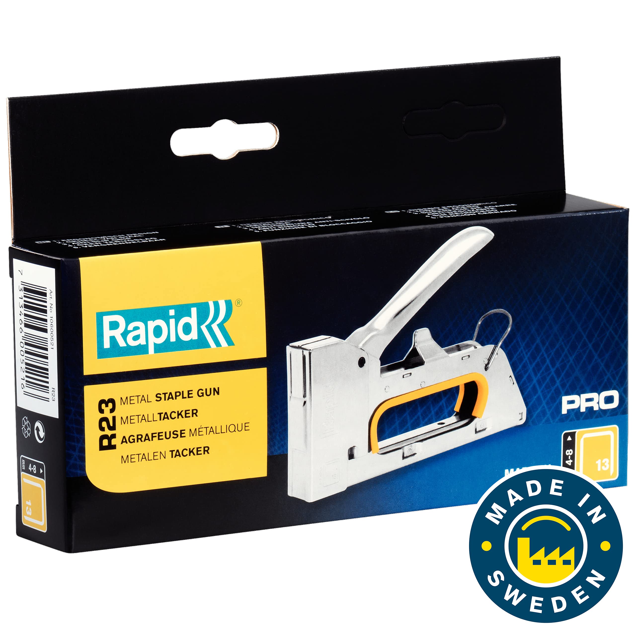 Rapid’os 16 Agrafage PRO R23 agrafeuse manuelle pour tissus d’ameublement, boîte PRO