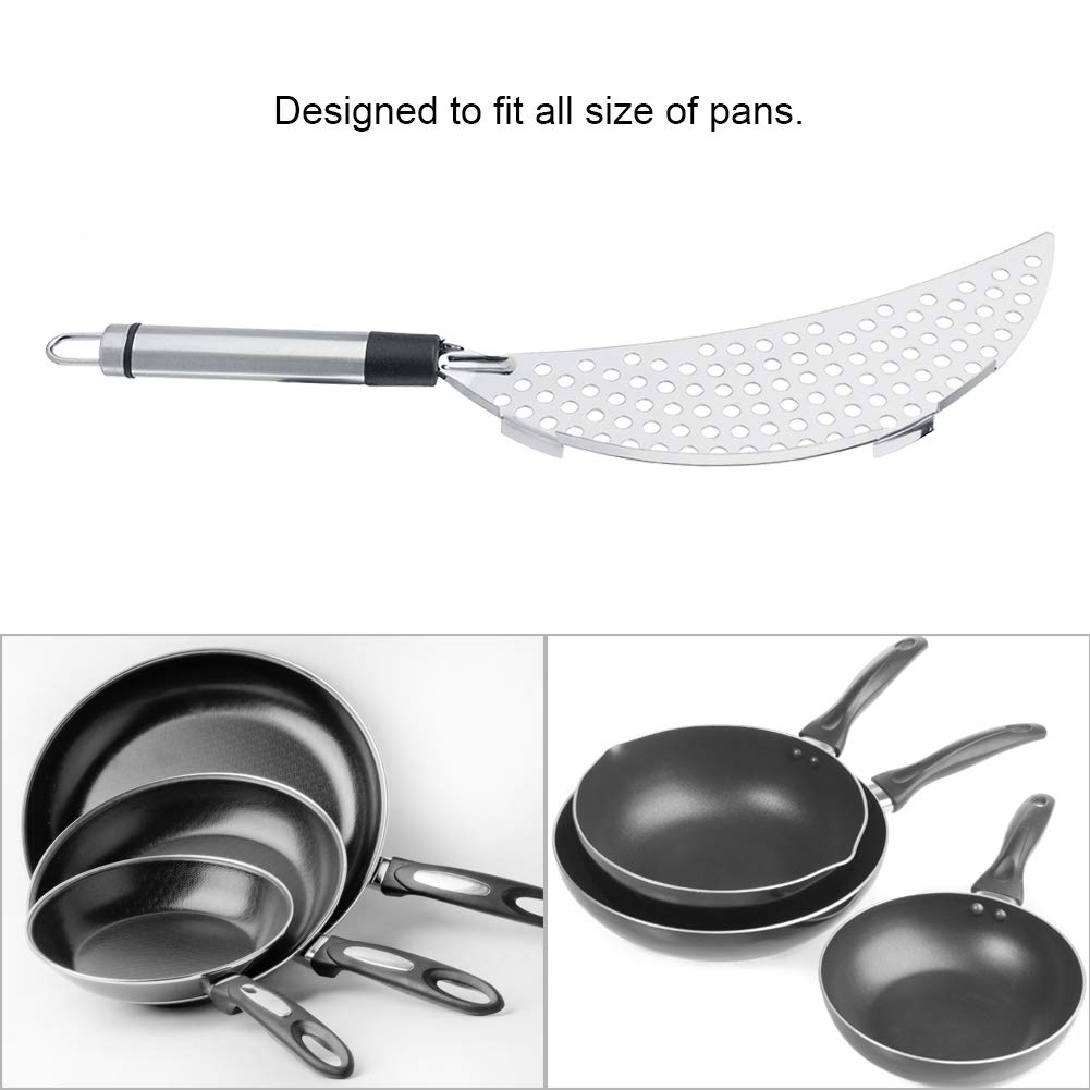 Omabeta Kitchen Utensils & Cooking Tools passoire demi-lune pour casserole en acier inoxydable