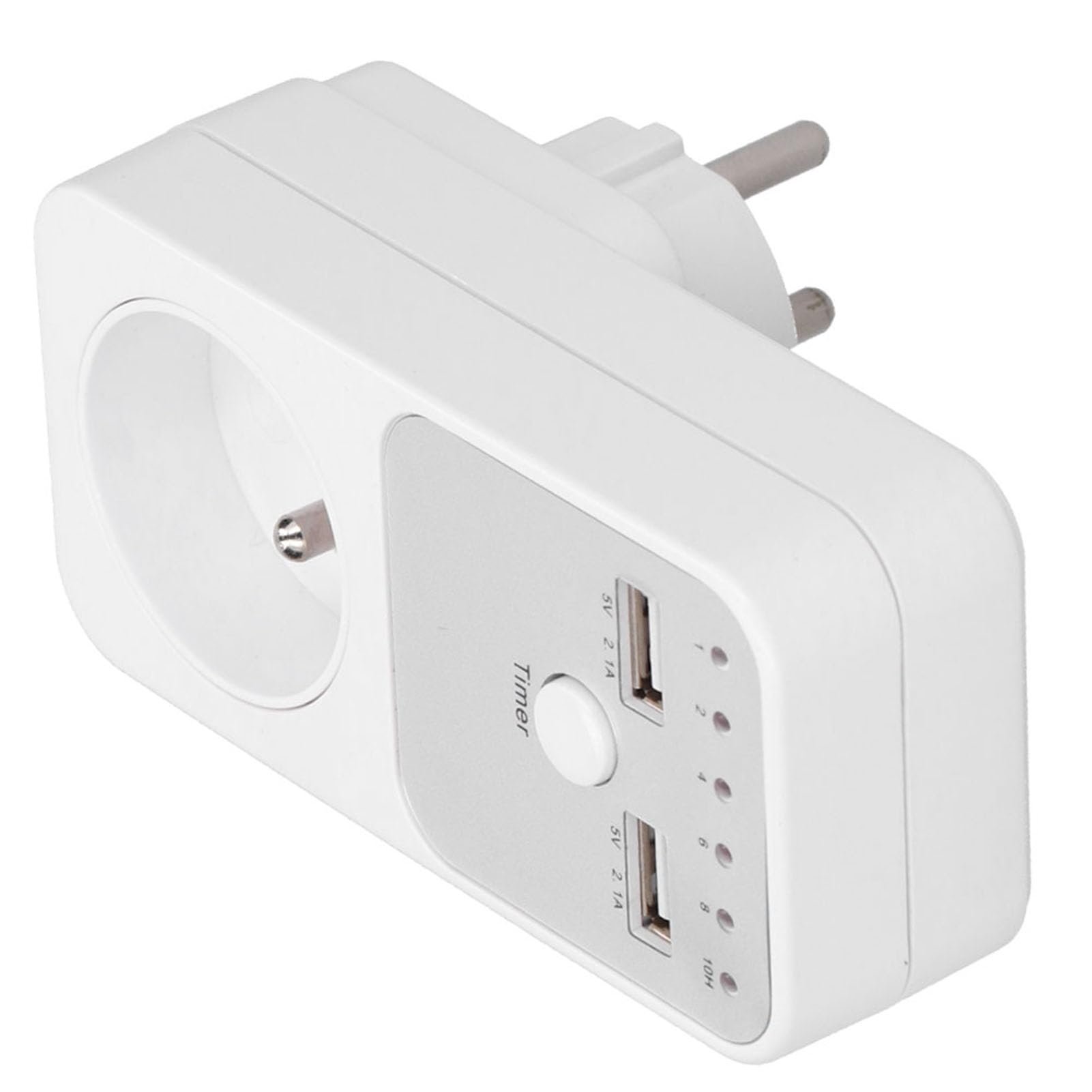 Omabeta Electrical Components & Wiring Prise minuterie USB 13 A, arrêt 1 à 10 h