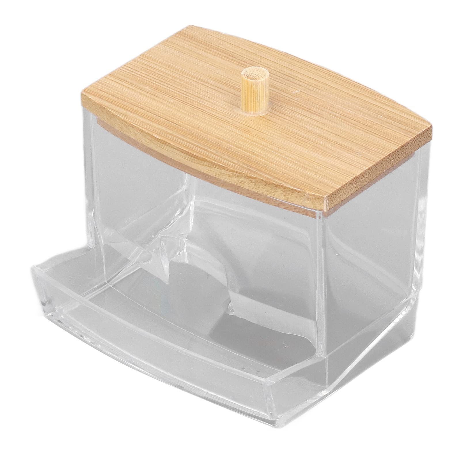 Omabeta Beauty, Hair & Nail Care boîte de rangement transparente à couvercle pour cotons-tiges