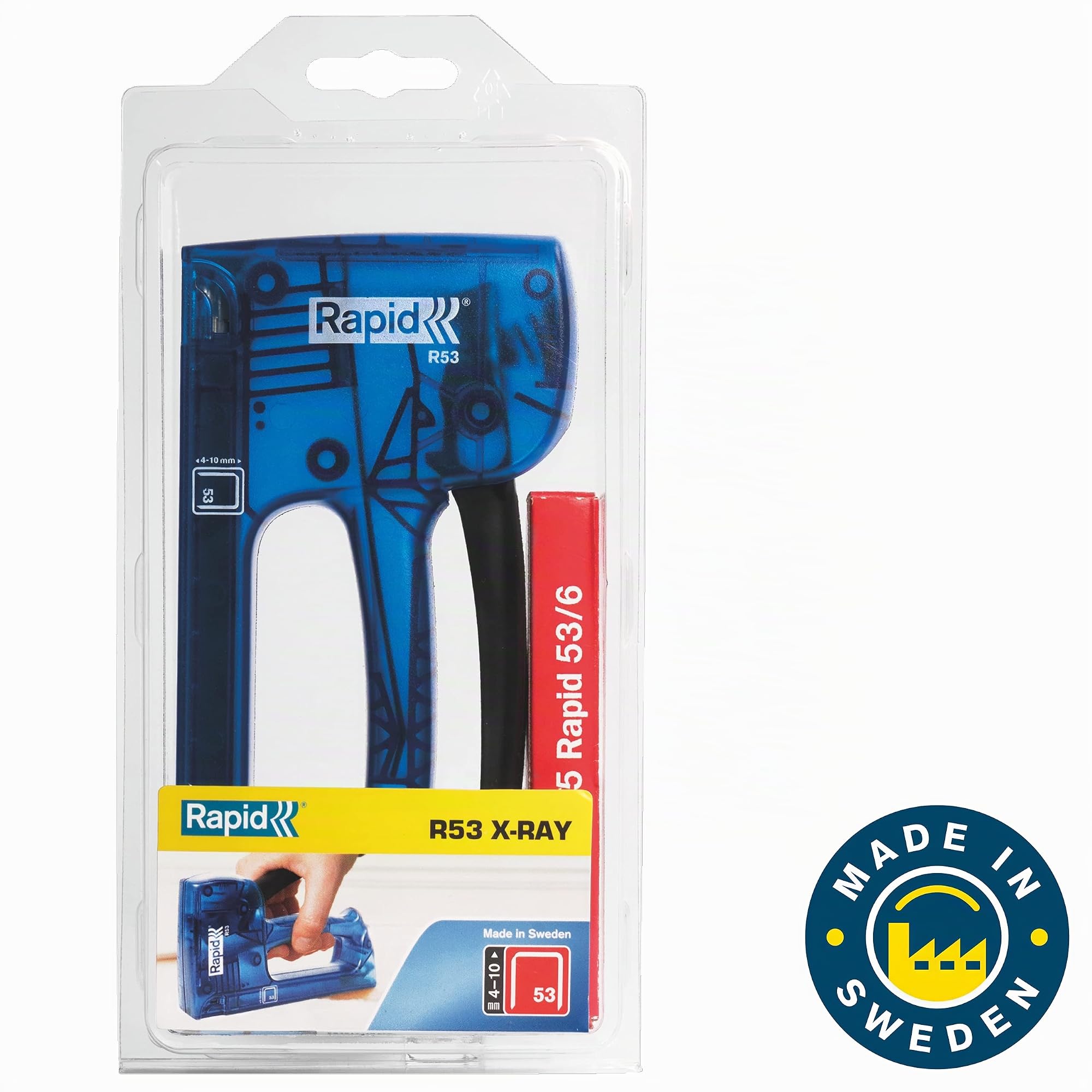 Rapid’os 16 Agrafage R53 agrafeuse manuelle bleue pour agrafes 4–10 mm