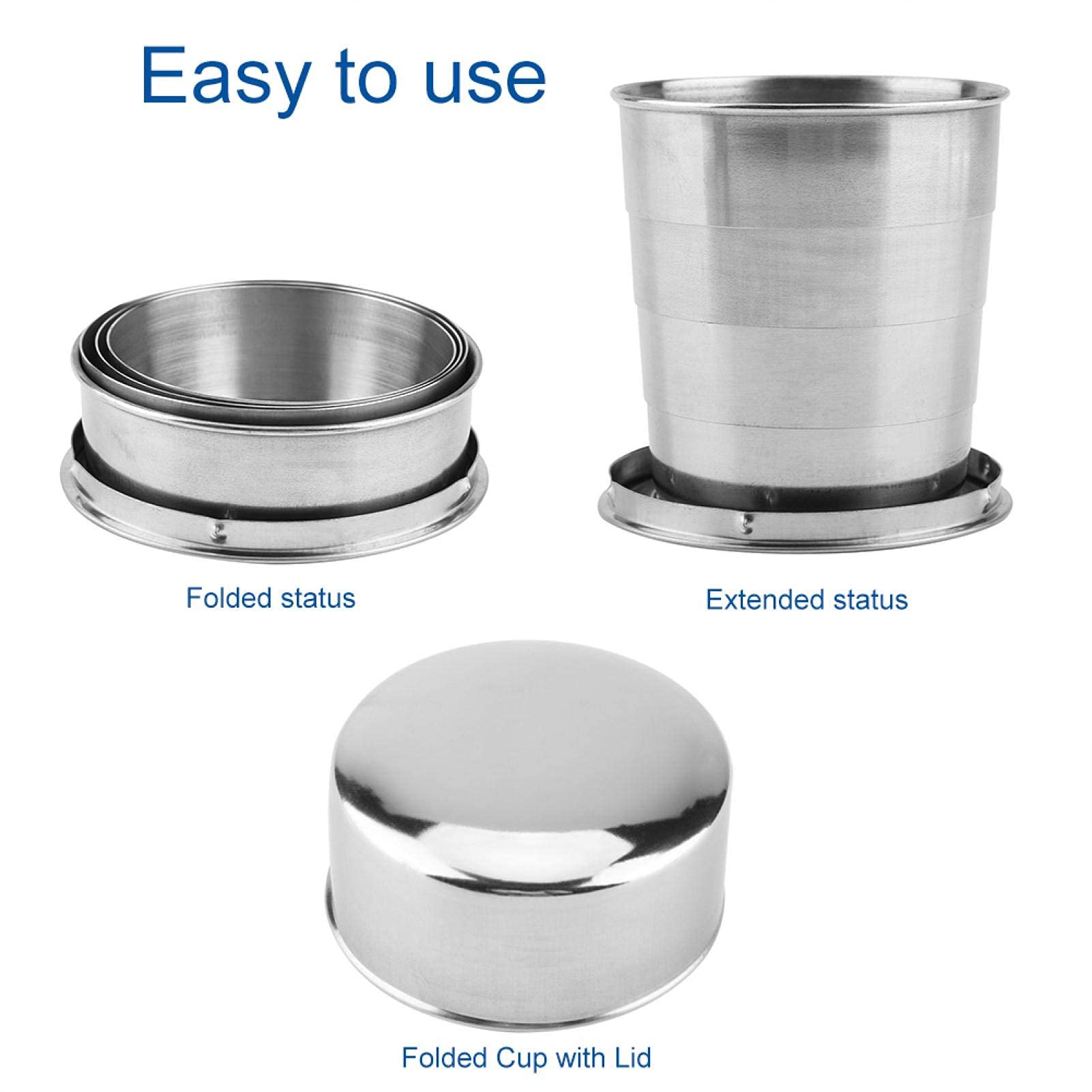 Omabeta Kitchen Utensils & Cooking Tools gobelet pliable 250 ml inox