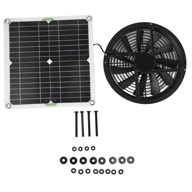 Omabeta Garden Machinery & Agricultural Equipment ventilateur solaire 25,4 cm 100 W étanche