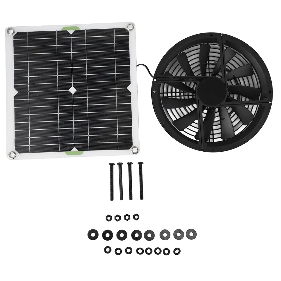 Omabeta Garden Machinery & Agricultural Equipment ventilateur solaire 25,4 cm 100 W étanche