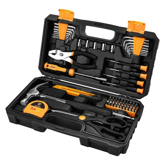 DEKOPRO TOOL KIT boîte à outils 62 pièces, jaune