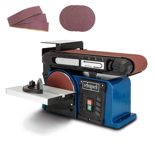 Scheppach BS Series BTS900 ponceuse à bande et à disque, jeu d’abrasifs 12 pièces