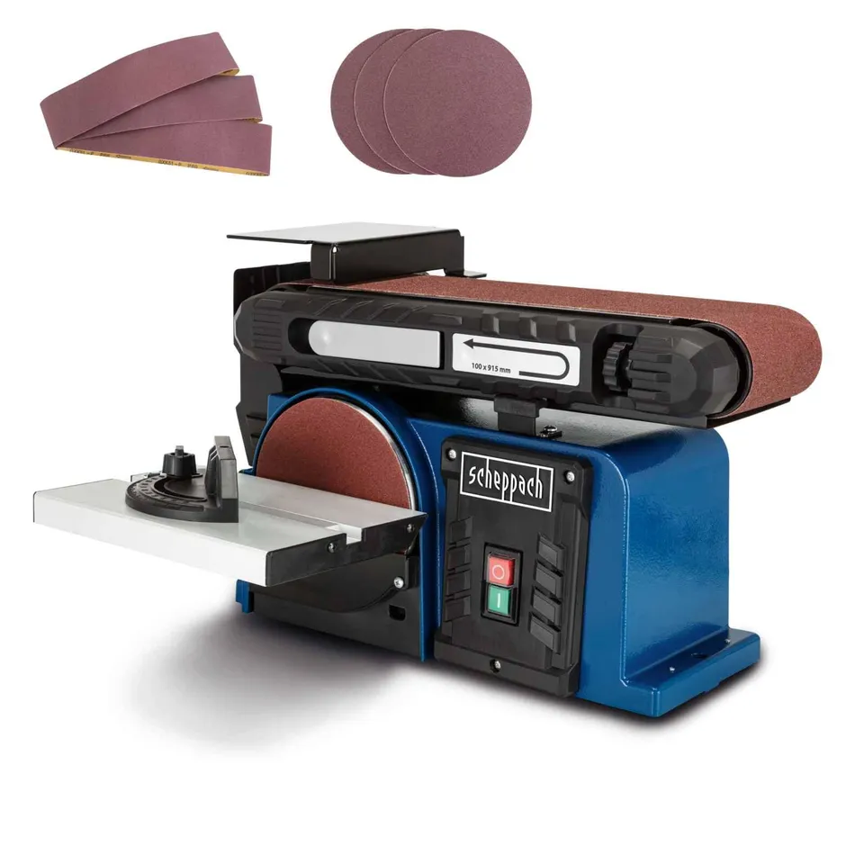 Scheppach BS Series BTS900 ponceuse à bande et à disque, jeu d’abrasifs 12 pièces