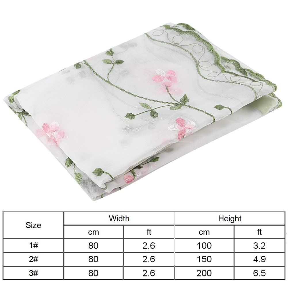 Omabeta Home Décor & Bathroom Décor rideau voile 80 × 150 cm fleuri