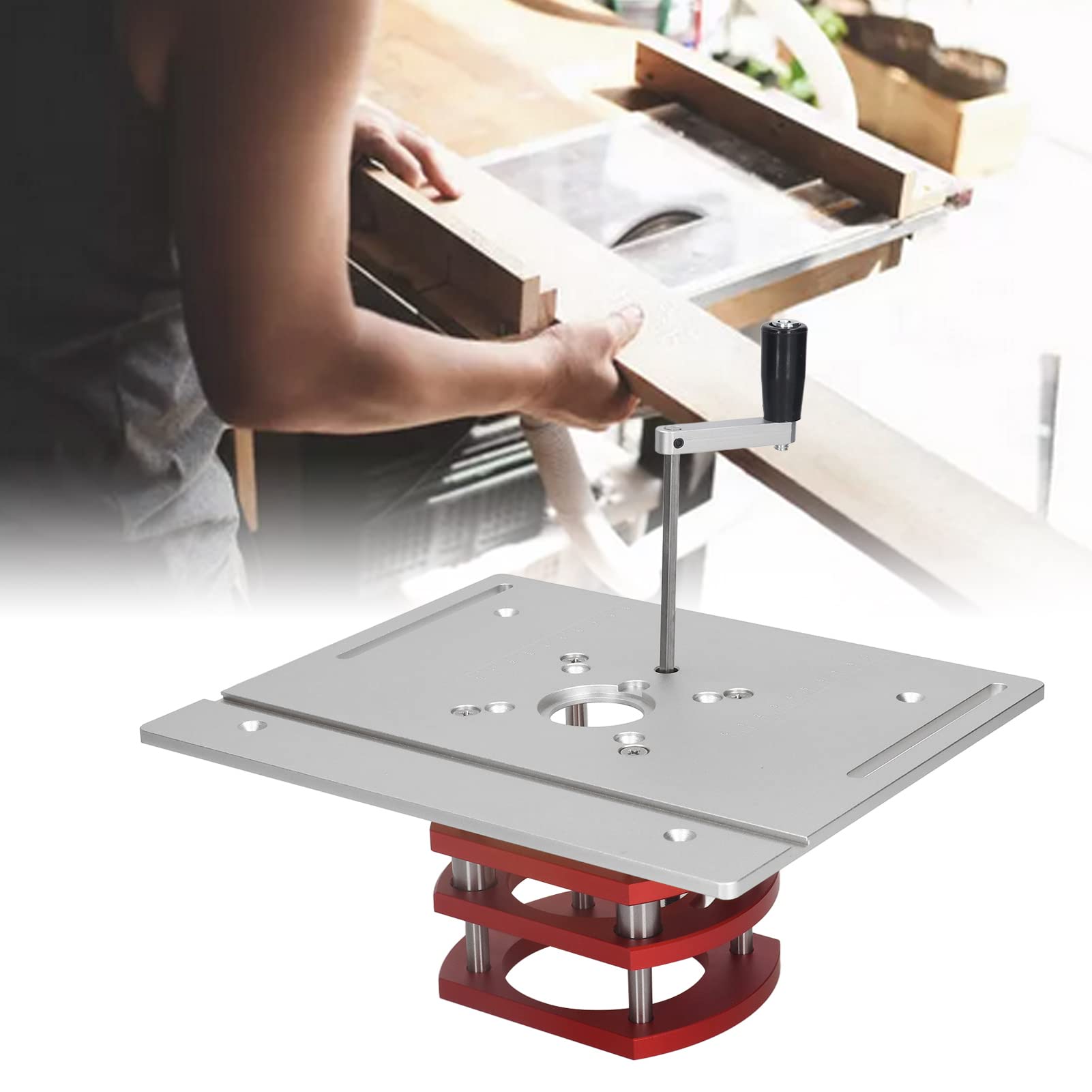 Omabeta Table de défonceuse Lfit avec système de levage standard argent