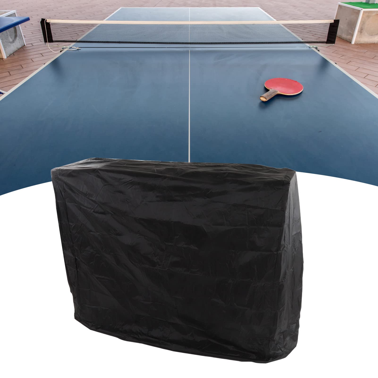 Omabeta Garden Machinery & Agricultural Equipment housse de table de ping-pong 155 × 75 × 144 cm noire