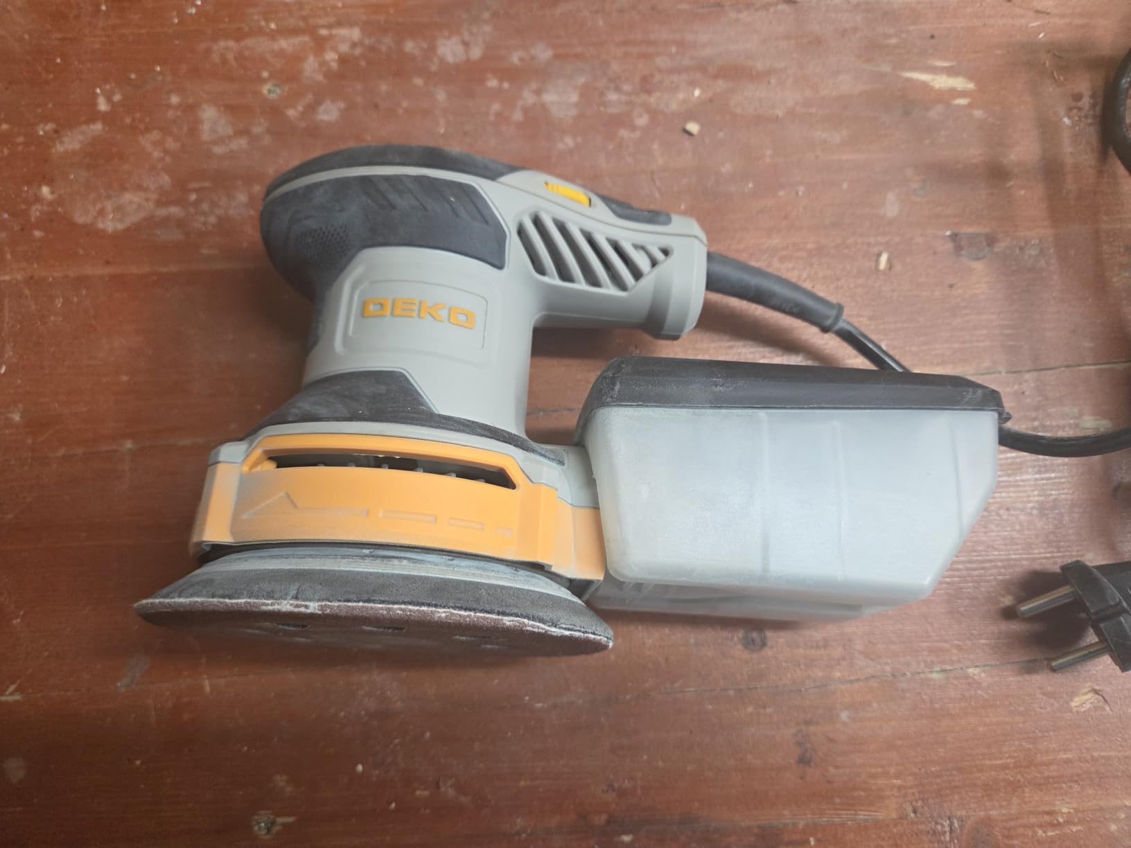 DEKOPRO POWER TOOLS ponceuse excentrique 300 W 125 mm jaune-gris