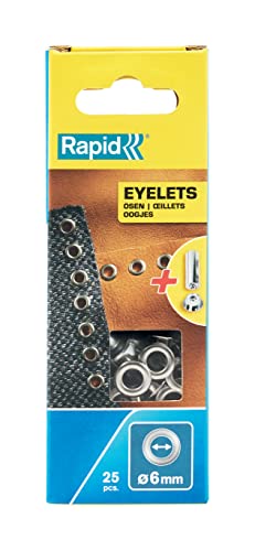 Rapid’os 16 Rivetage 5000410 œillets de renfort 6 mm gris, 25 pièces