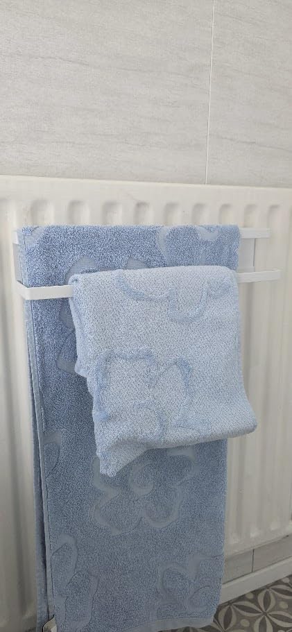Omabeta Home Décor & Bathroom Décor porte-serviettes magnétique double blanc 40 cm
