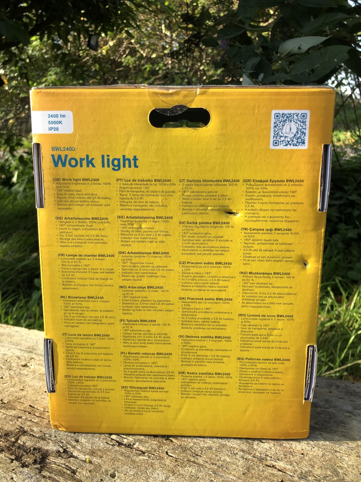 Rapid’os 16 Lampes de Chantier BWL2400 projecteur LED 18 V 2400 lumens