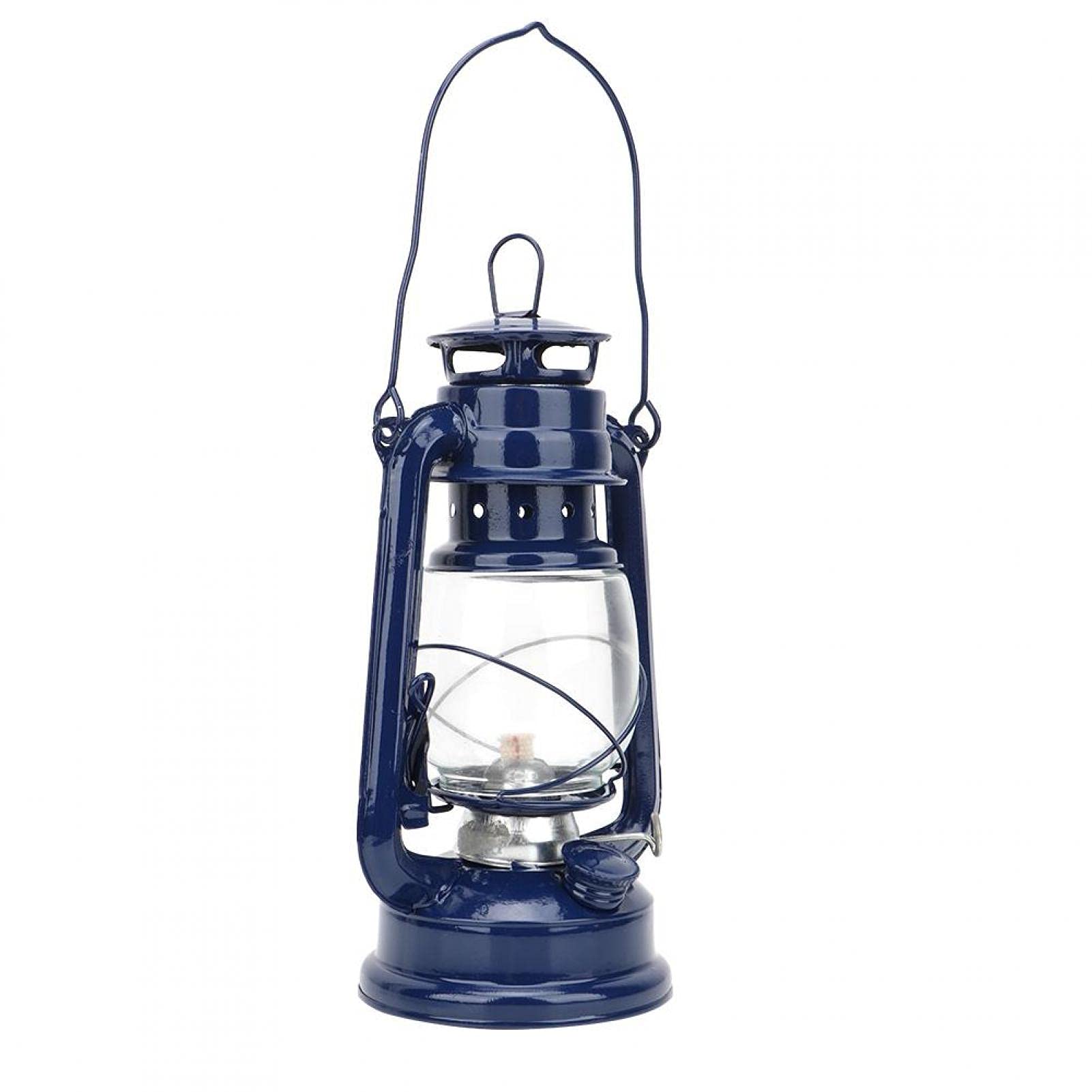 Omabeta Flashlights & Lighting lampe à pétrole bleue en fer et verre