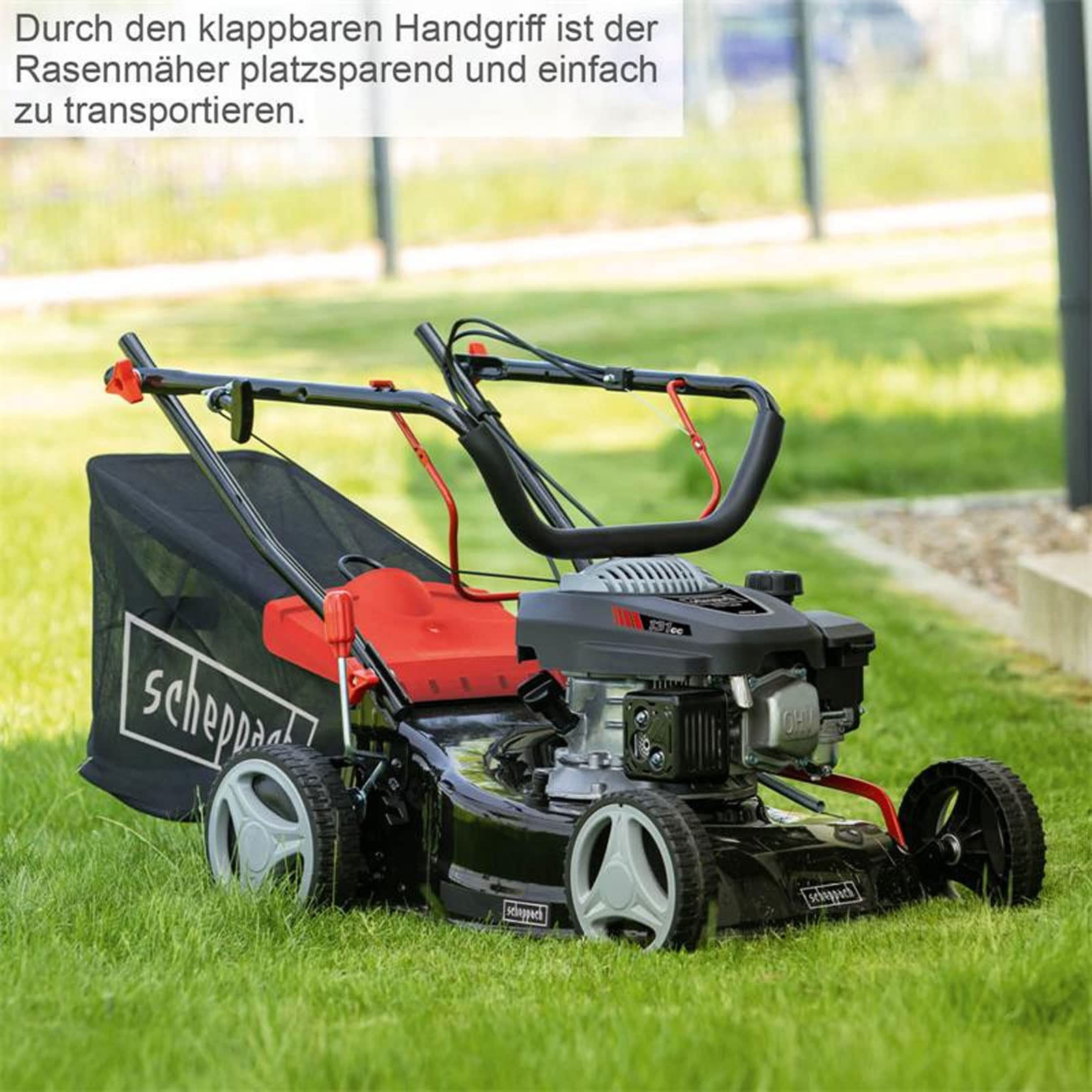 Scheppach KG Series MS132-42 tondeuse thermique 42 cm, bac 45 L, 7 niveaux