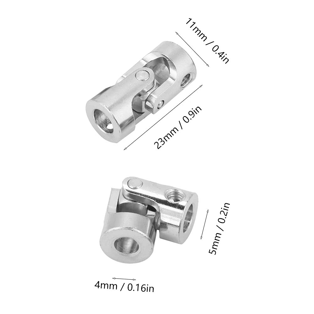 Omabeta Tools & Workshop Equipment Joints universels 5 × 5 mm 4 pièces nickelés