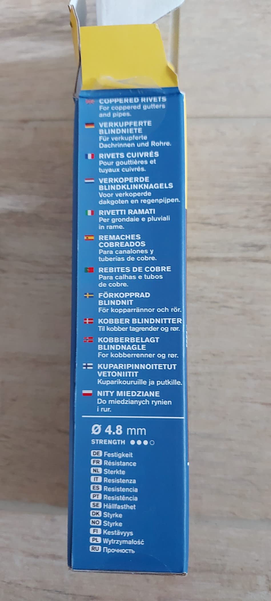 Rapid’os 16 Rivetage rivets cuivrés 4,8 × 12 mm 50 pièces avec foret