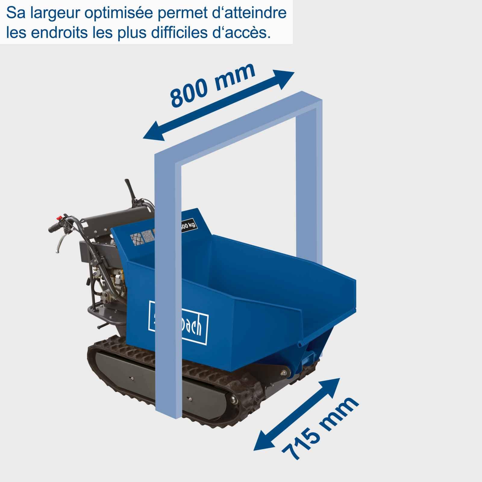 Scheppach HA Series DP5000 dumper à chenilles thermique 500 kg