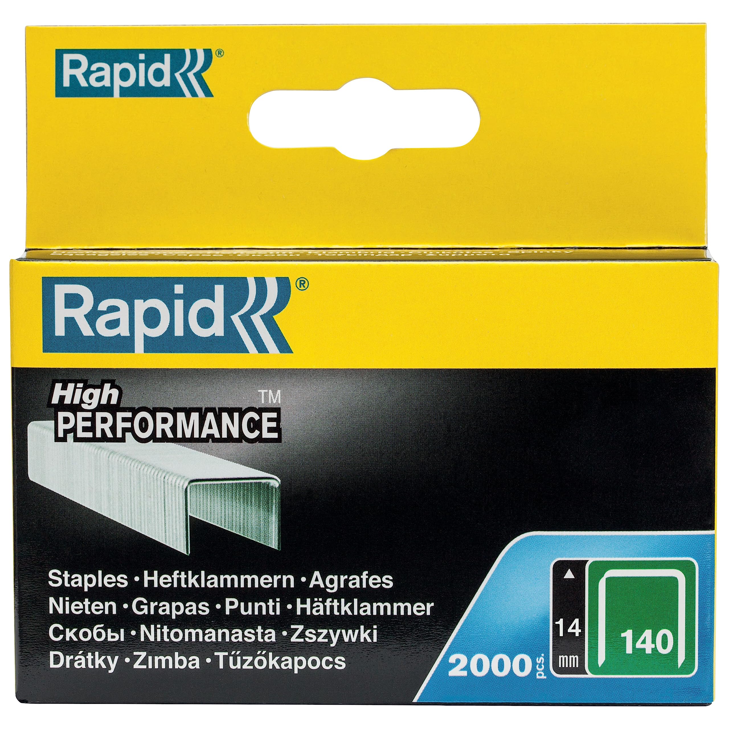 Rapid Agrafage n° 140 agrafes 14 mm 2000 pièces galvanisées