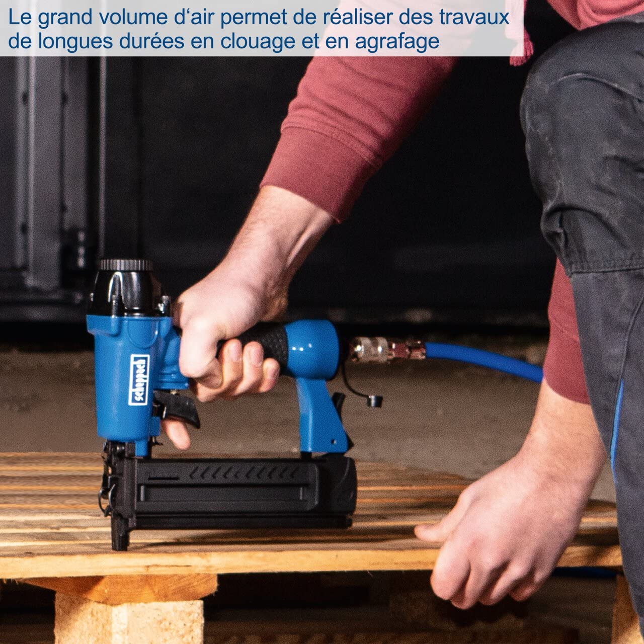 Scheppach HC Series HC52DC compresseur 50 L, 412 L/min à huile double cylindre