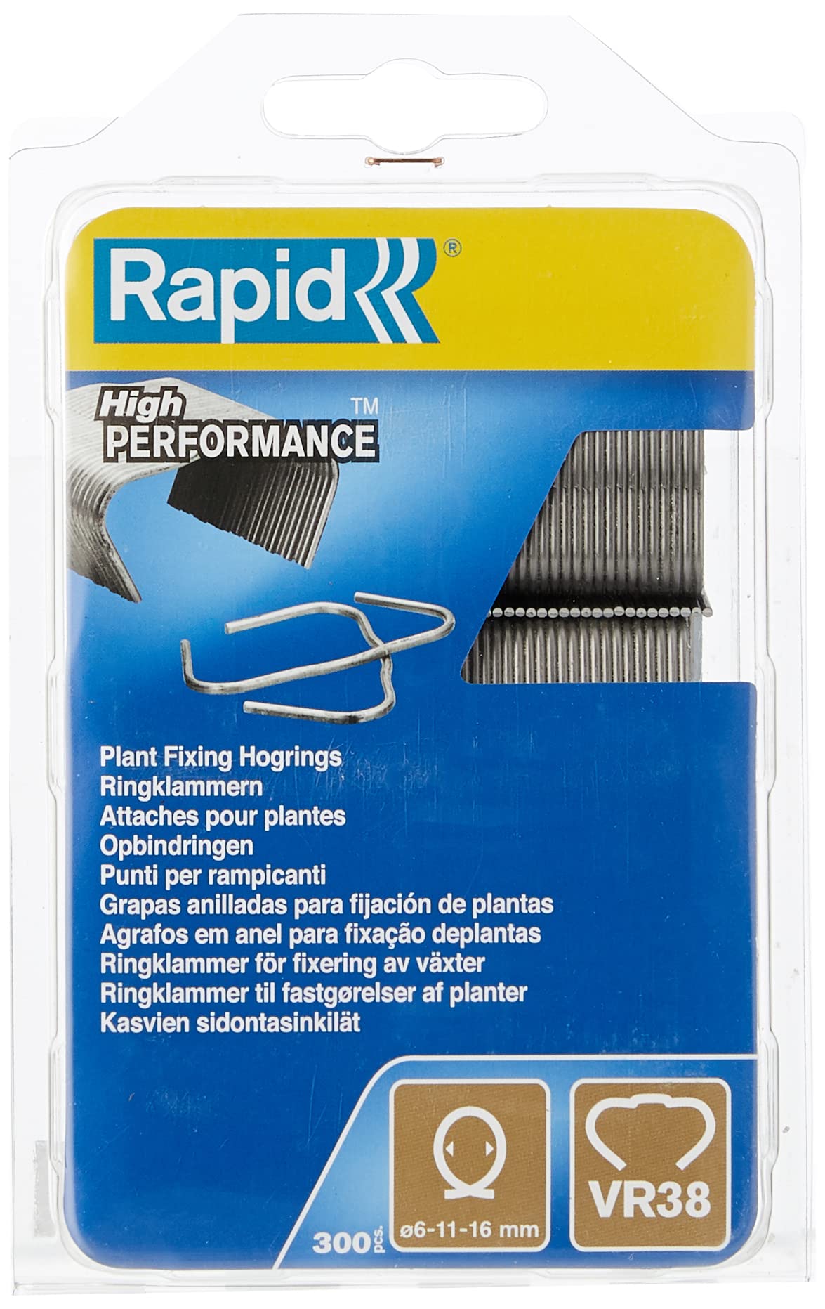 Rapid Jardin VR38 agrafes de jardin, 300 pièces galvanisées
