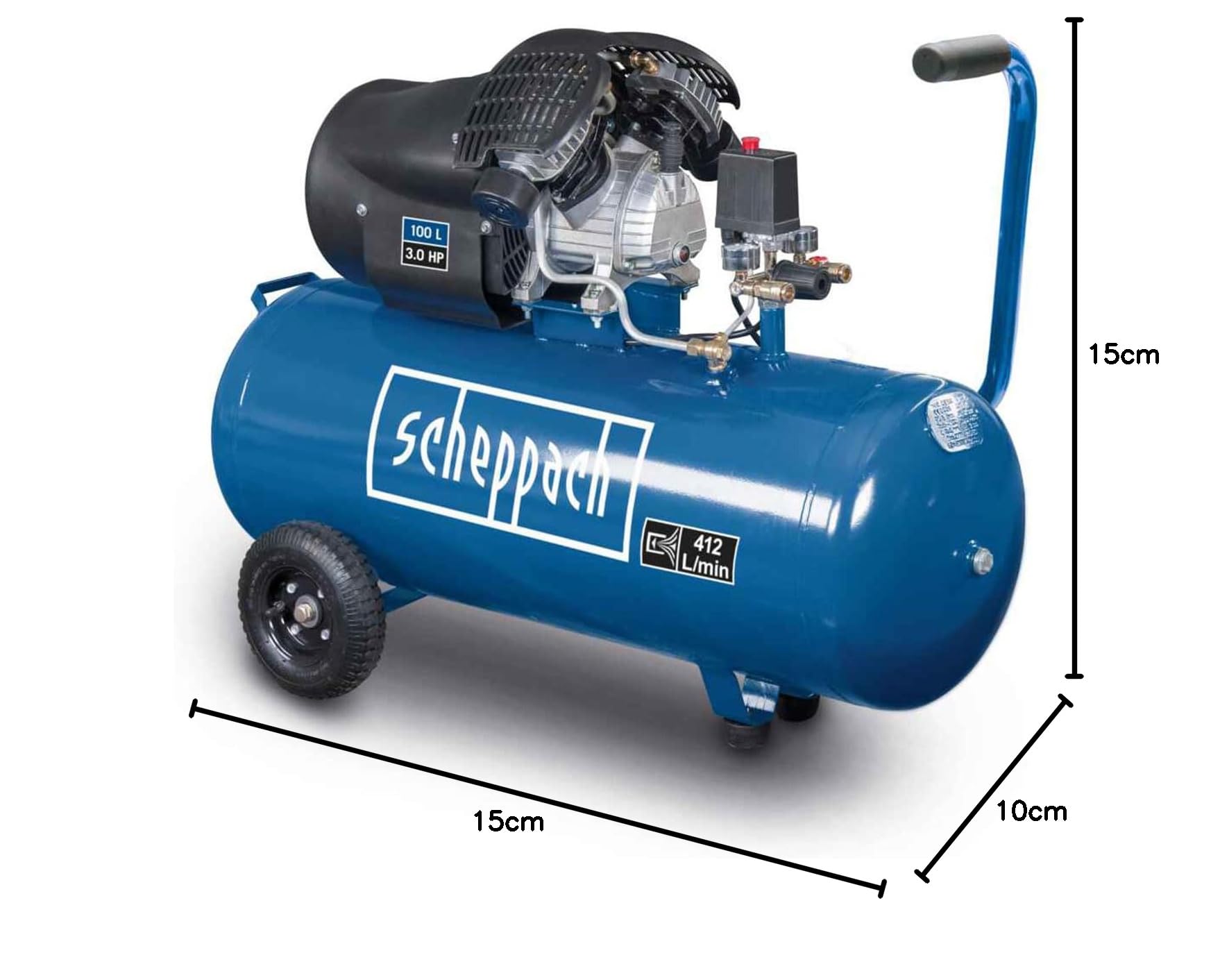 Scheppach HC Series HC120DC compresseur d’air 100 L 2200 W sans accessoires