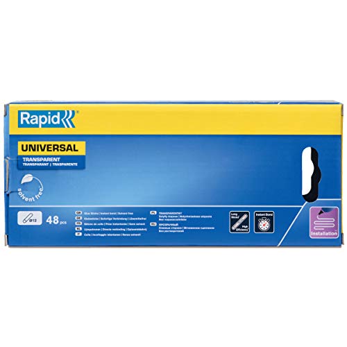 Rapid’os 16 Collage bâtons de colle universelle 12 mm, 48 pièces transparents