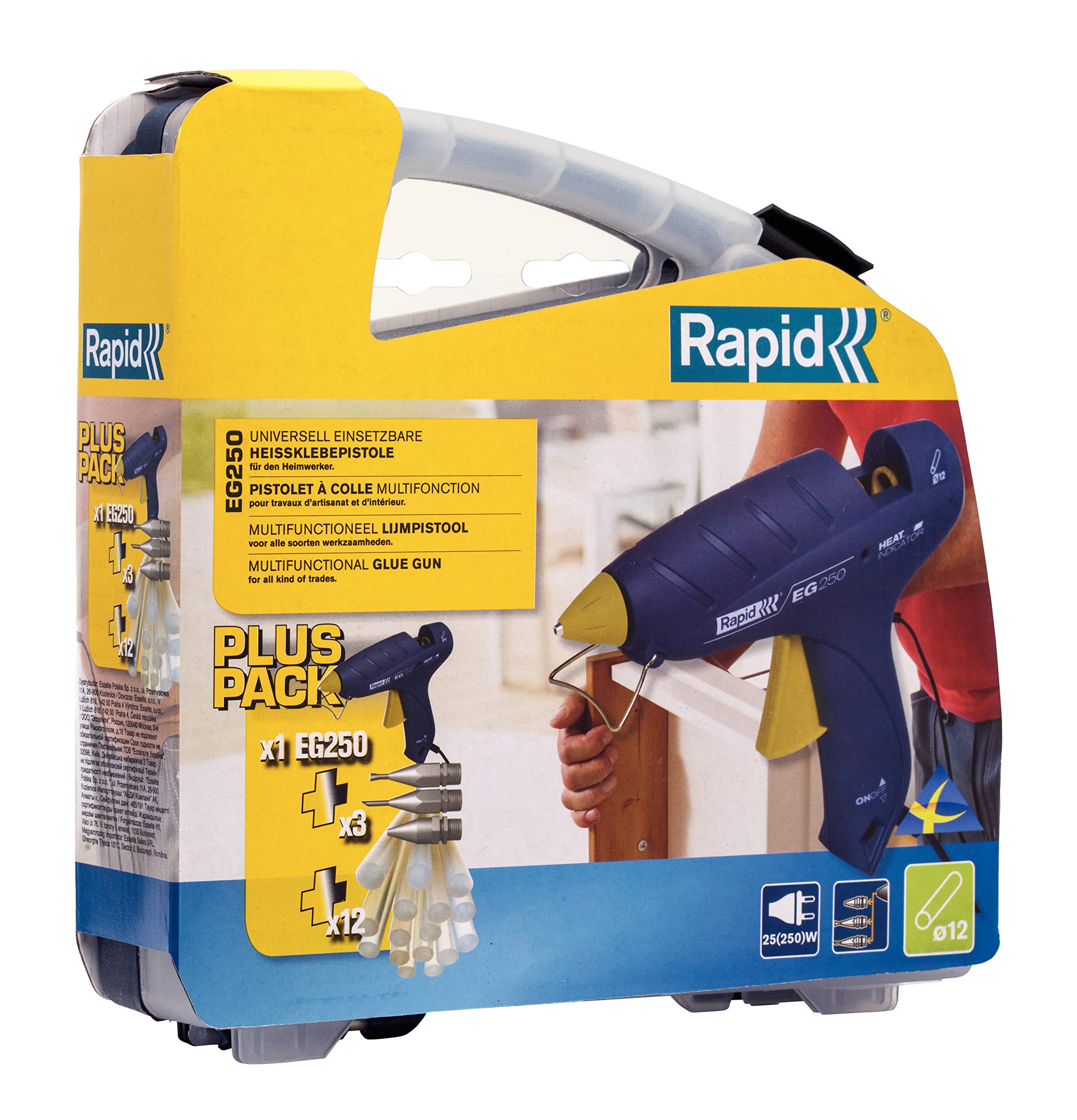 Rapid’os 16 Collage EG250 pistolet à colle 250 W avec 12 bâtons