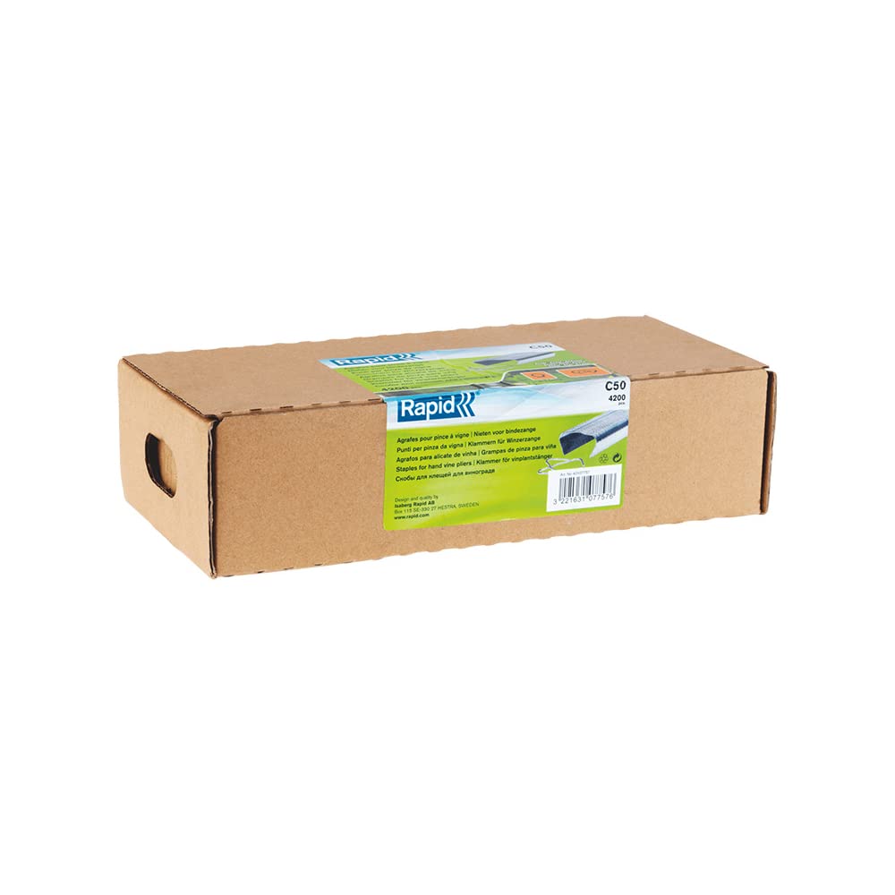 Rapid’os 16 Jardin 40107757 agrafes pour vigne C50, 4–14 mm, 4 200 pièces galvanisées