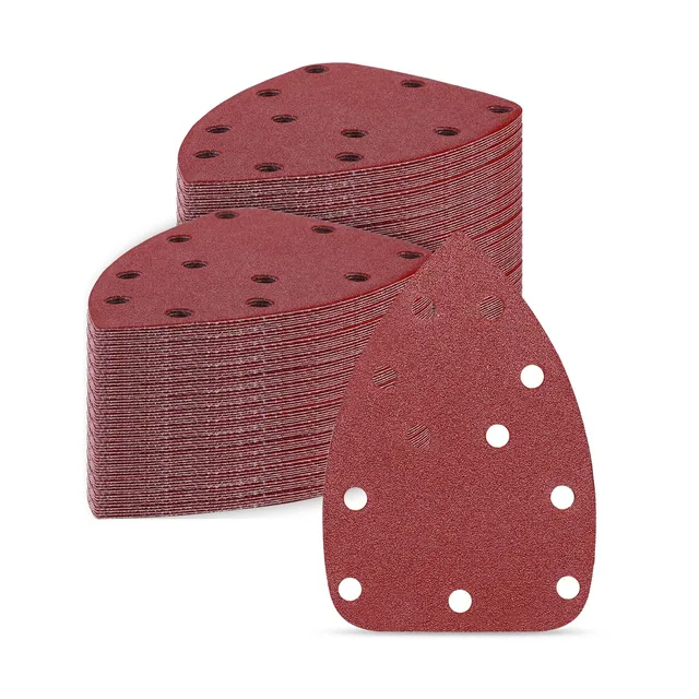 DEKOPRO POWER TOOLS papier abrasif triangulaire 50 pièces grains 40 à 240