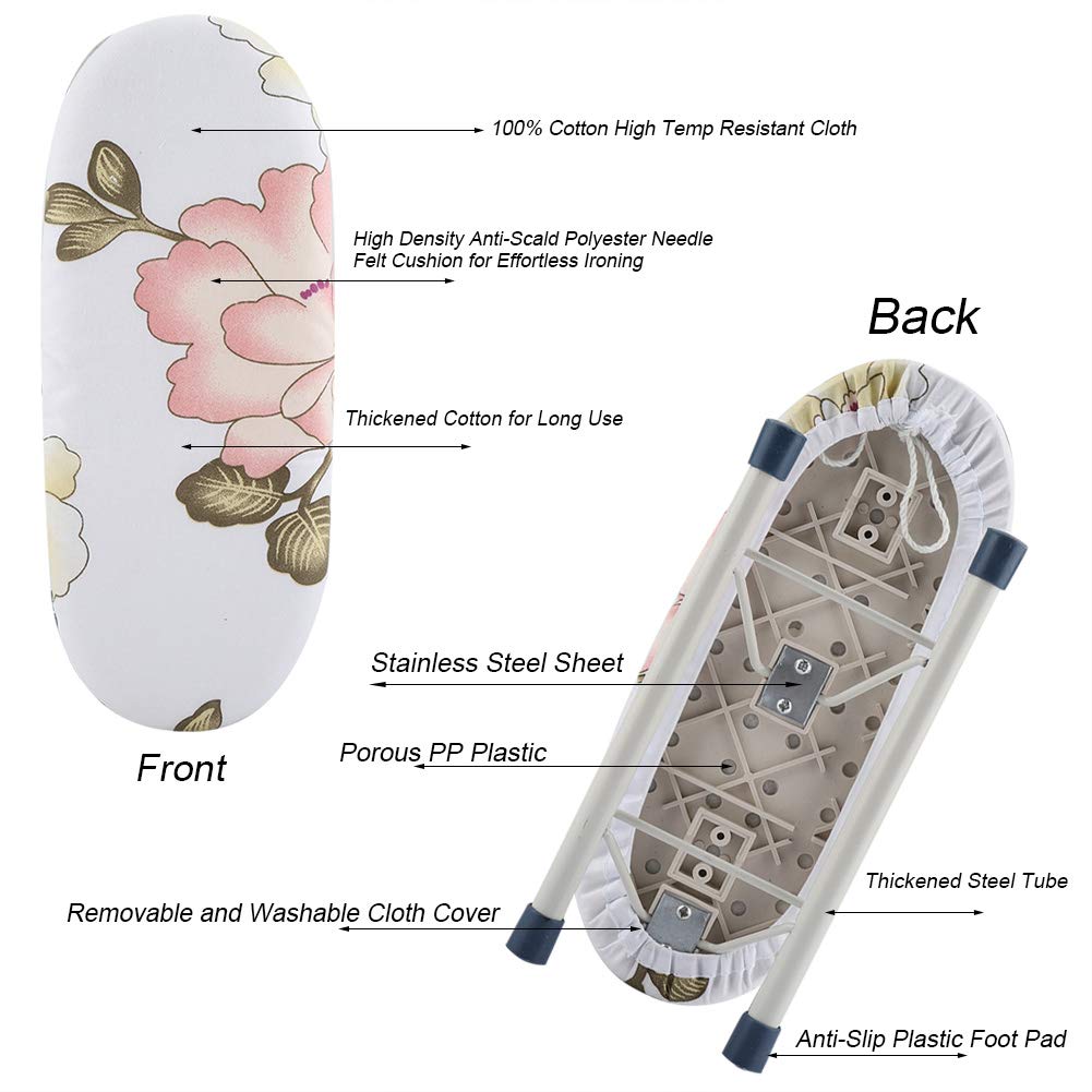Omabeta Cleaning & Laundry Appliances mini planche à repasser pliable pivoine