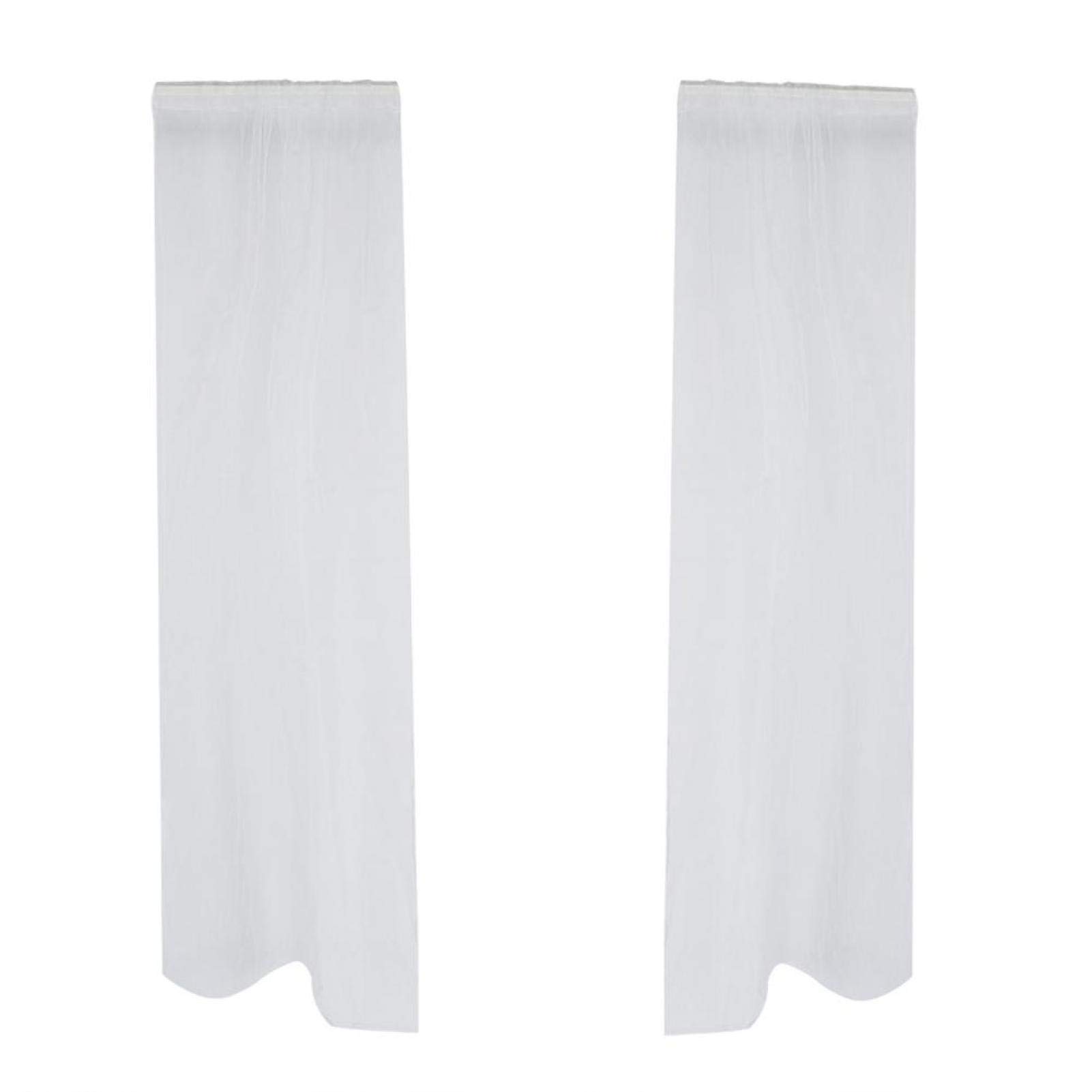 Omabeta Home Décor & Bathroom Décor rideau blanc à passe-tringle transparent pour balcon