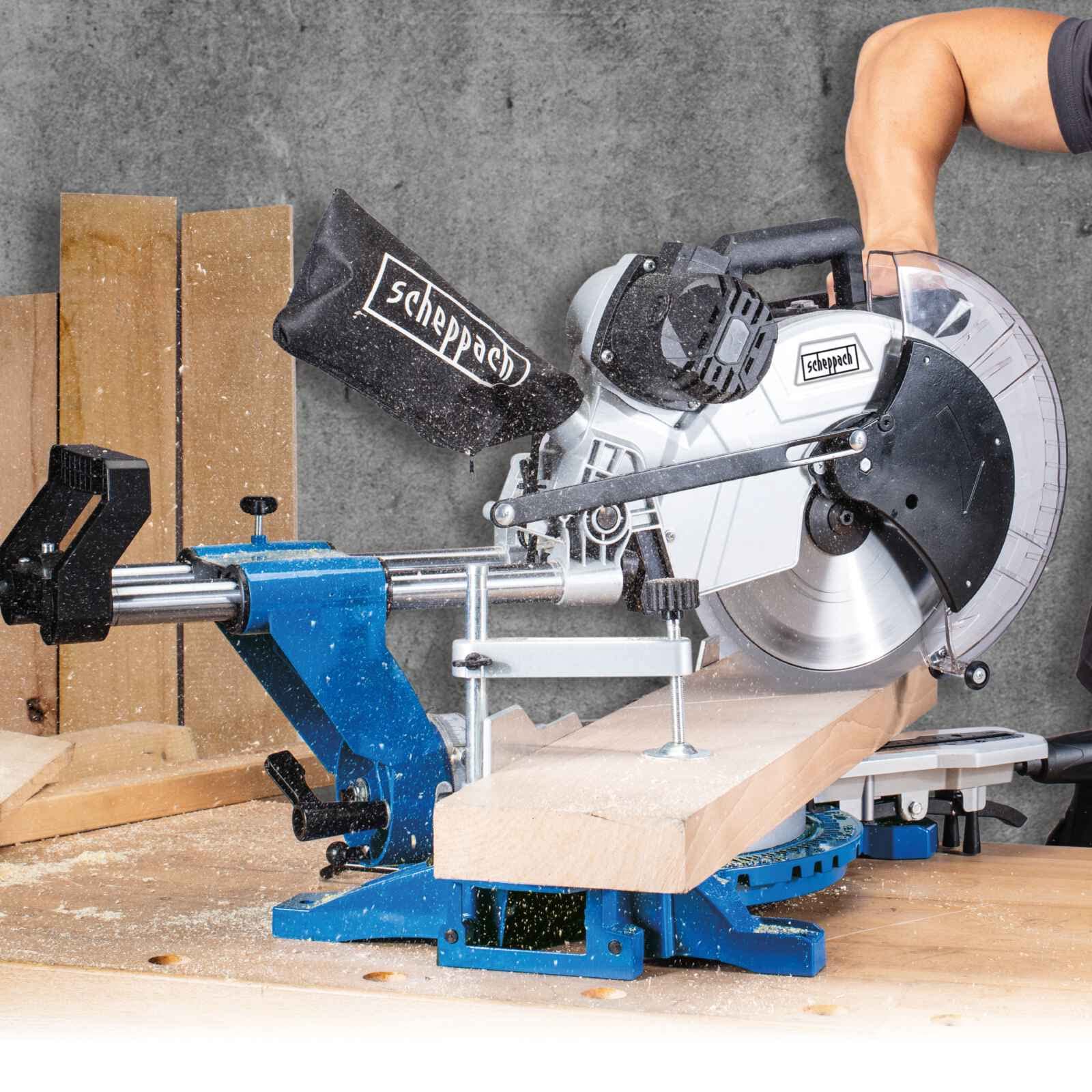 Scheppach HM Series HM140L scie à onglet radiale 2000 W Ø305 mm laser