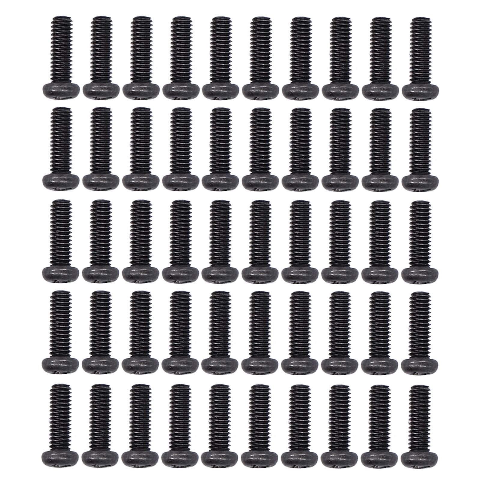 Omabeta Fasteners, Screws & Springs vis DIN 7985 M4 x 12 mm, lot de 50, zinguées noires