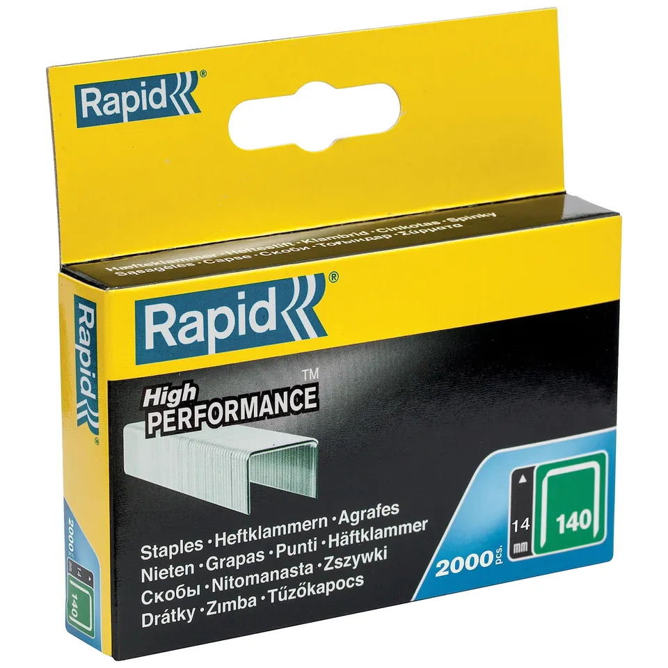 Rapid Agrafage n° 140 agrafes 14 mm 2000 pièces galvanisées