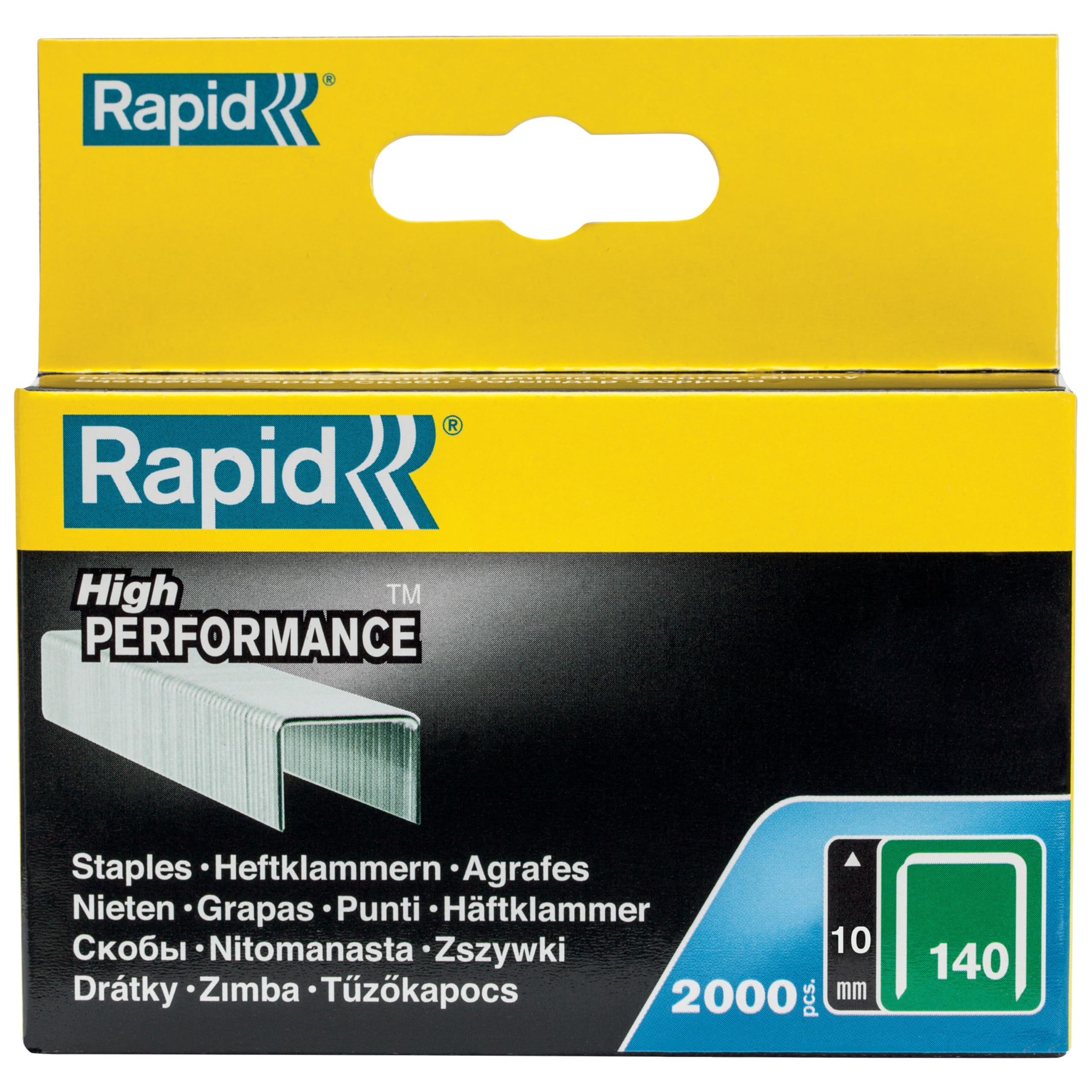 Rapid’os 16 Agrafage n° 140 agrafes 10 mm, boîte de 2000, acier galvanisé