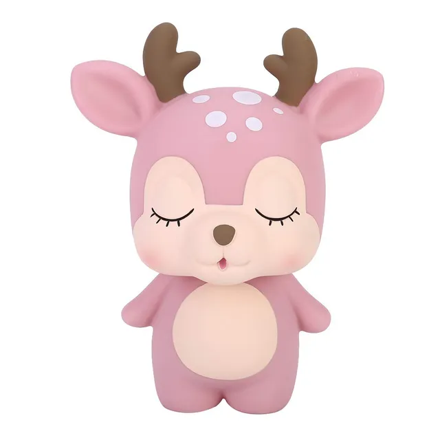 Omabeta Home Décor & Bathroom Décor Tirelire cerf rose en plastique