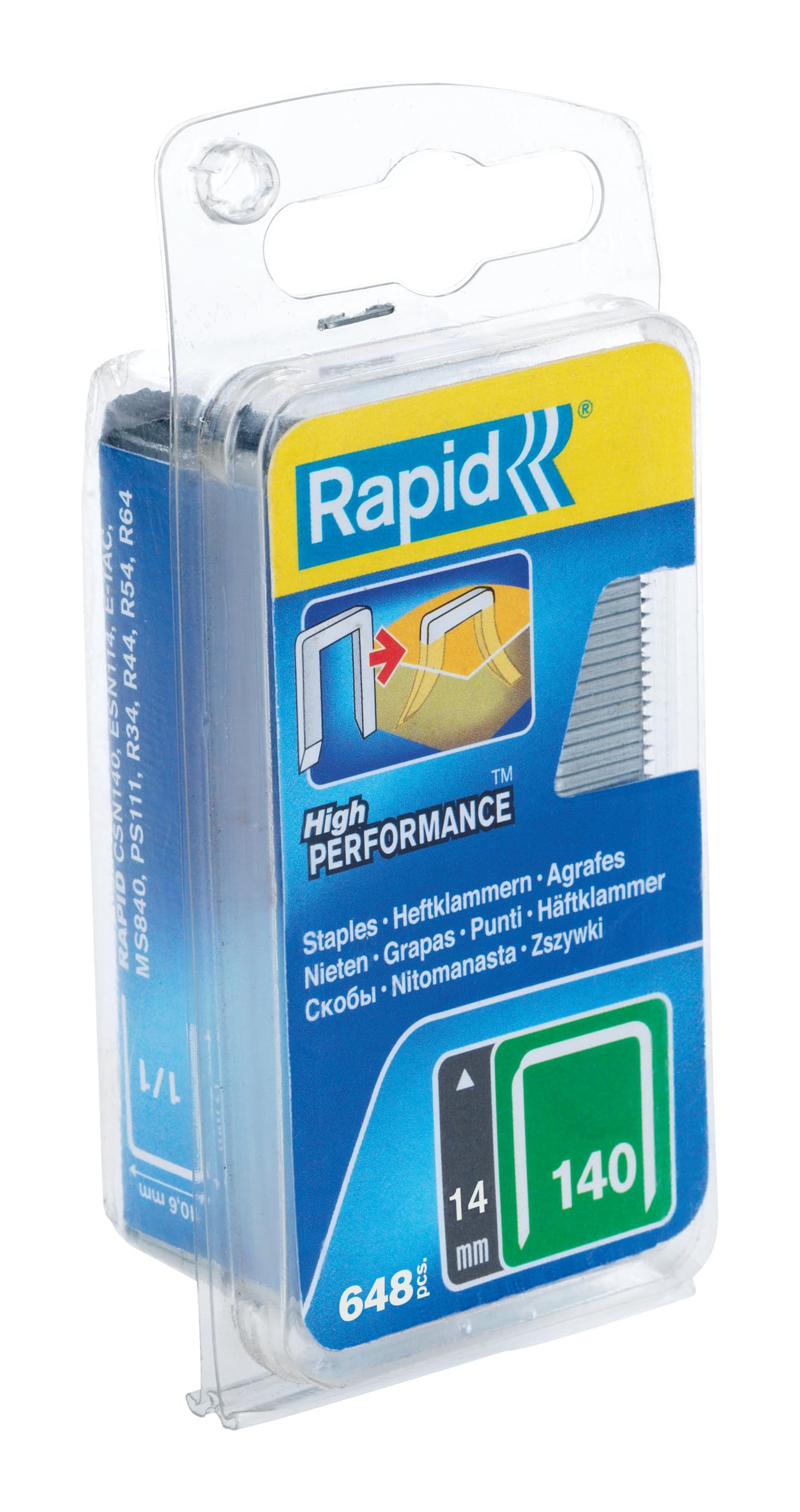 Rapid’os 16 Agrafage 40109576 agrafes n°140 de 14 mm, 648 pièces galvanisées