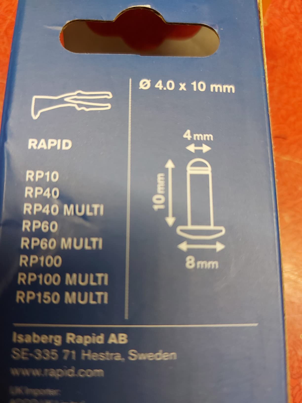 Rapid’os 16 Rivetage 5001462 rivets pop cuivrés 4 × 10 mm 50 pièces avec foret