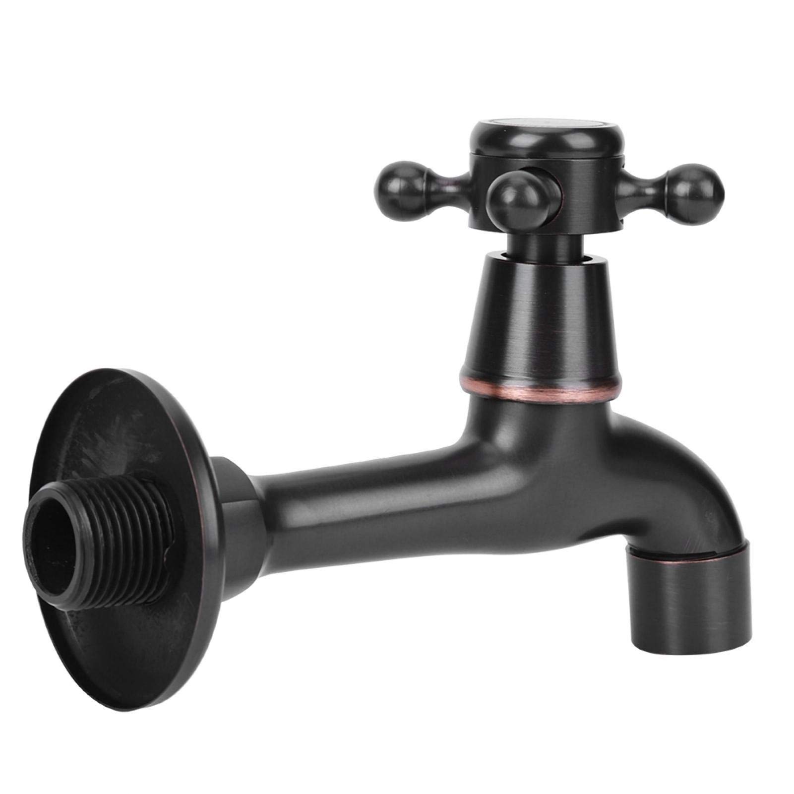 Omabeta Home Décor & Bathroom Décor Robinet mural long noir eau froide