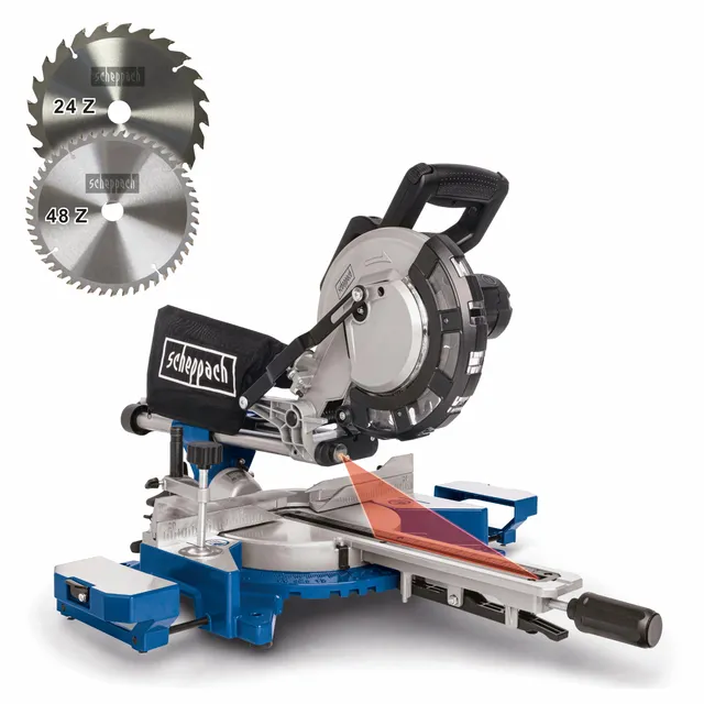 Scheppach HM Series HM216 scie à onglets 2000 W Ø 216 mm avec laser