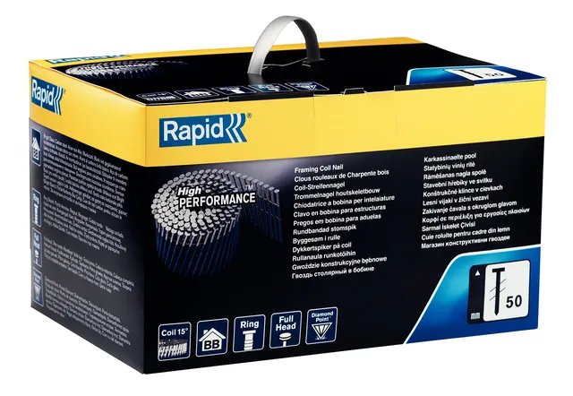 Rapid Clouage n°50/90 clous en rouleaux 90 mm boîte de 1800