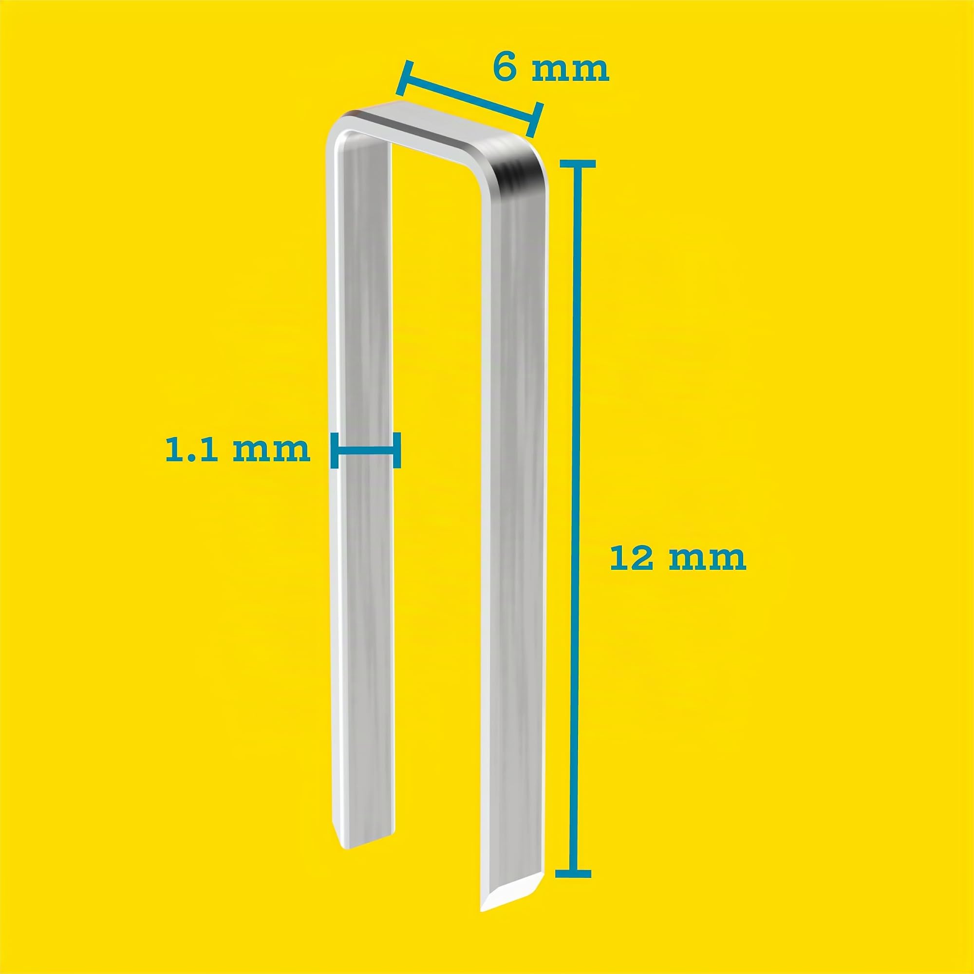 Rapid’os 16 Agrafage n°606 agrafes 12 mm, 1200 pièces, galvanisées