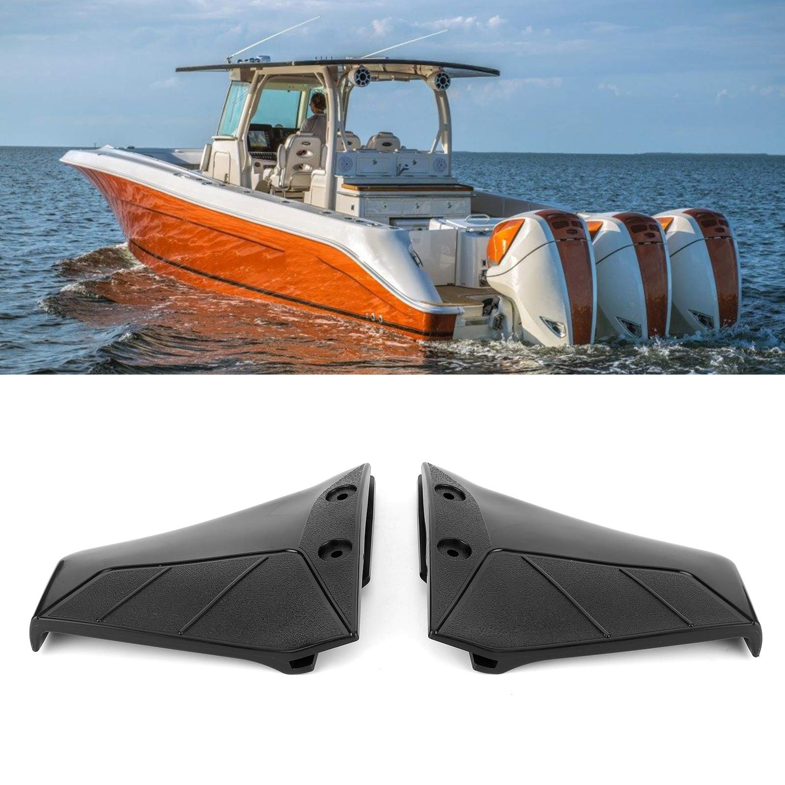 Omabeta Automotive Accessories Hydrofoil stabilisateur hors-bord noir pour moteur 4 à 50 CV
