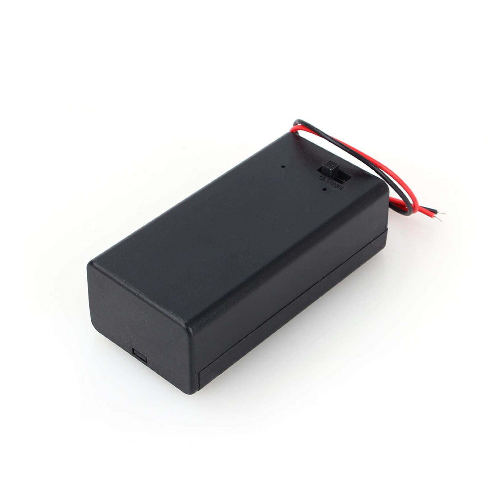 Omabeta Electrical Components & Wiring boîtier pour pile 9 V avec interrupteur, 2 pièces