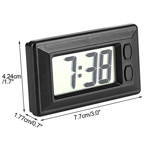 Omabeta Automotive Accessories horloge numérique LCD noire avec tampon adhésif