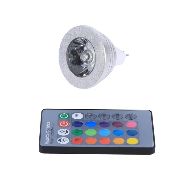 Omabeta Flashlights & Lighting MR16 3W ampoule LED RGB 12–24 V, 16 couleurs