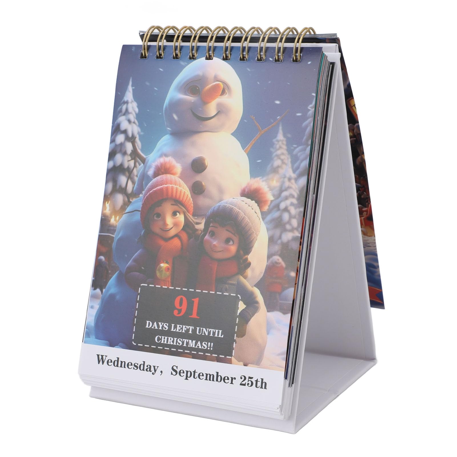 Omabeta Home Décor & Bathroom Décor calendrier de Noël 2024, 100 jours, papier